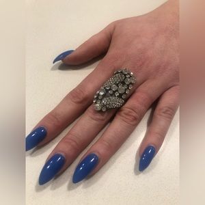 Genuine Crystal Cocktail Ring.